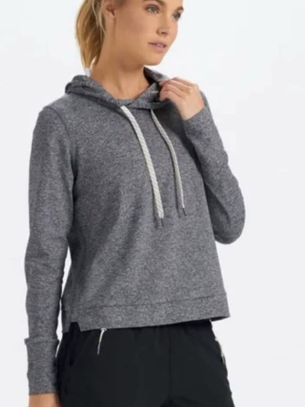 VUORI- Halo Essential Hoodie Heathered Gray Size M
